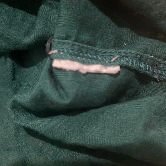 J. Crew Emerald Green Clip Dot Embroidered Long Sleeve Button Down Blouse Size M - Picture 3 of 7